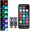 RGB T10 Led 194 168 W5W 3030 SMD Signal Lights RGB Automovie Interior Dome Reading Light WIith Remote Control Car Accessories