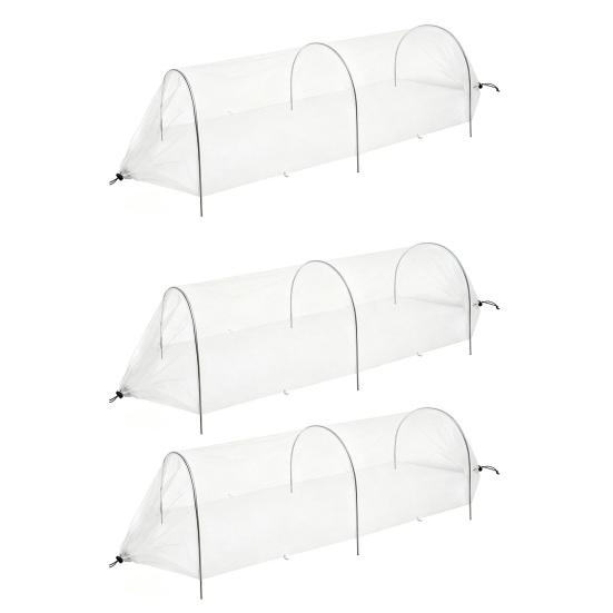 Garden Row Insect Netting Pop Up Garden Bed Tunnel Net with Drawstring Vegetable Rows Netting Insect And Bird Protection for Vegetables Fruits