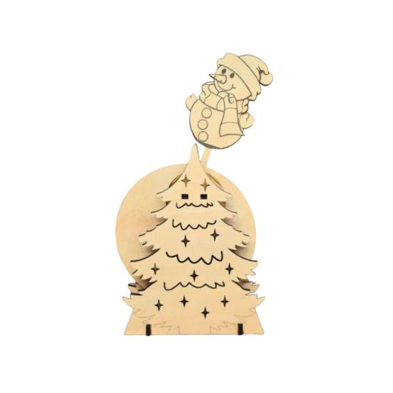 Wooden Rocking Santa Decoration Handcrafted Christmas Figurine for Windowsill Tabletop Festive Home And Shop Decor