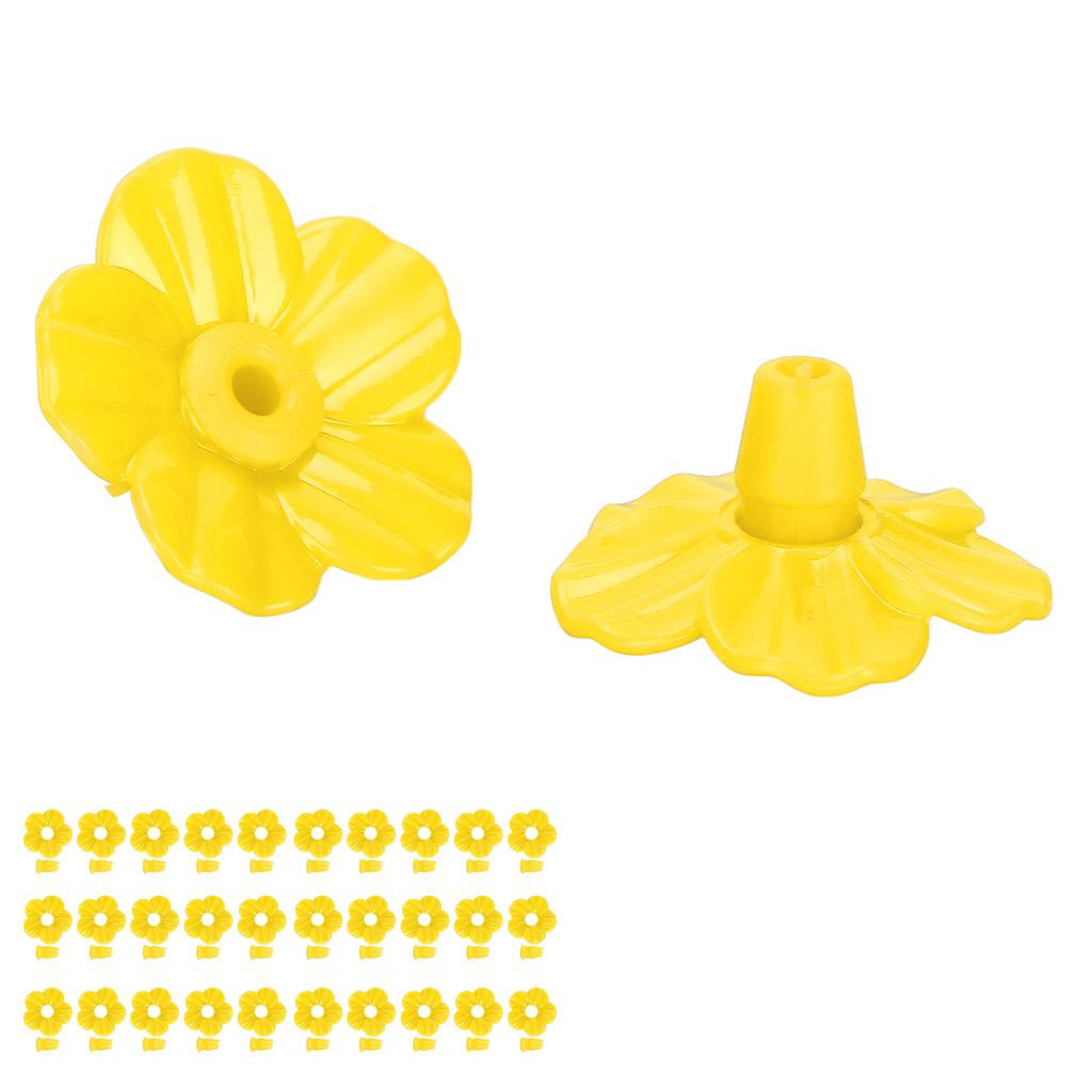 30 Sets Hummingbird Feeder Flowers Multicolor Unique Replaceable Hummingbird Bird Feeder Flower