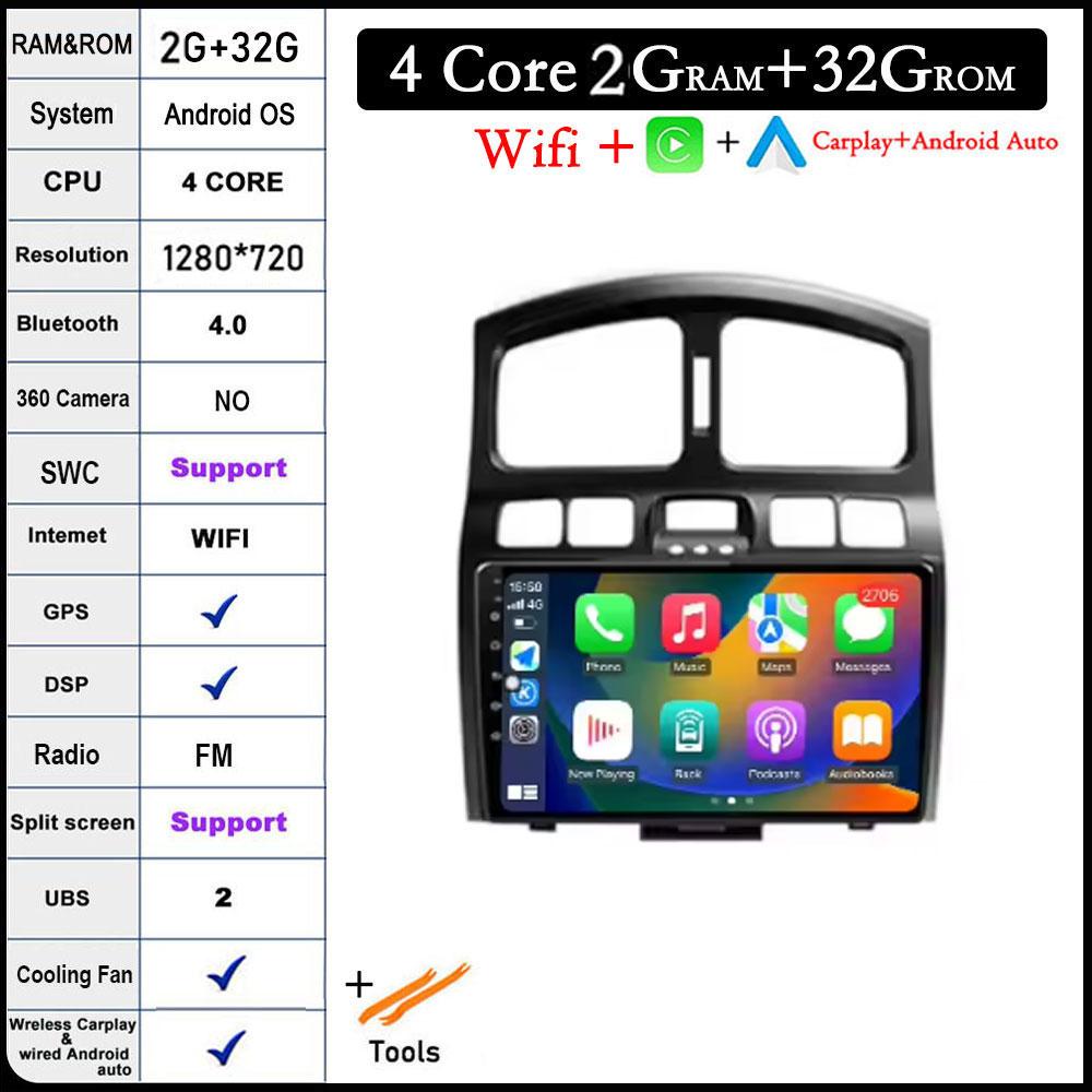 

For Hyundai Santa Fe SM 2000 - 2012 For JAC S1 Rein 1 2007-2013 Car Radio Video Multimedia Navigation Wifi Stereo Screen Auto