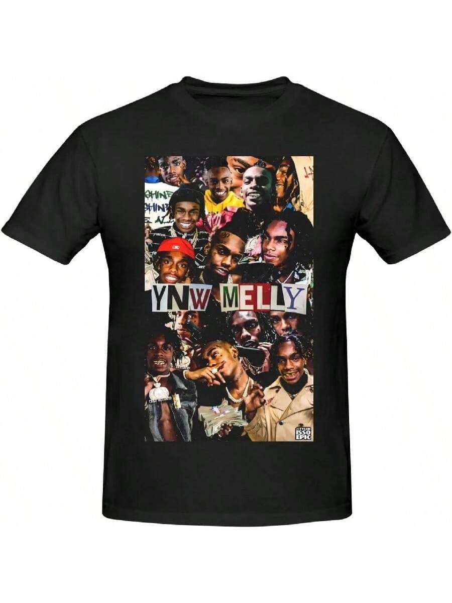 

Ynw Music Melly Shirt For Man Fashion Novelty Graphic Short Sleeve Tshirt Crew Neck Cotton Tee Tops Black XXXXXL чёрный