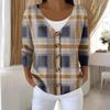 Women's Fashion Long Sleeve Christmas Snowman Snowflake Print Jacket Cardigan