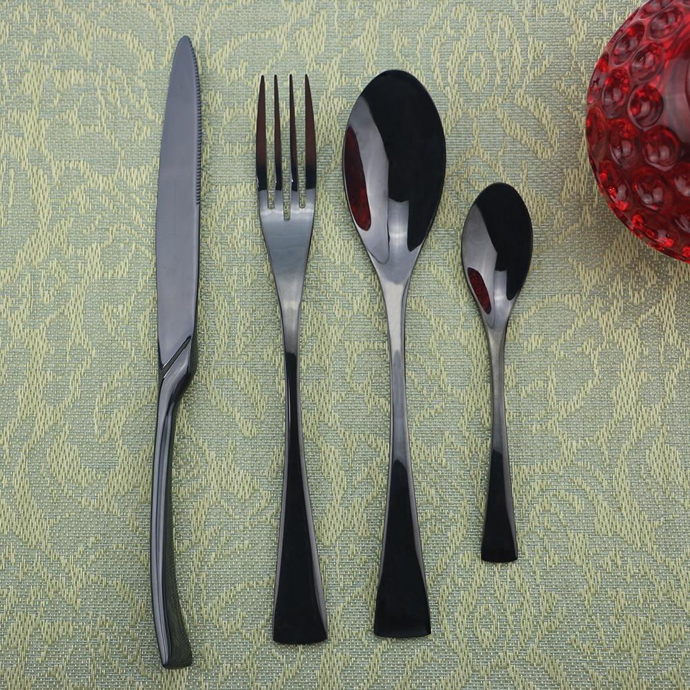 24ks Nádobí Kovové příbory z růžového zlata 304 Nerezová ocel Příbory Nůž Vidlička Lžíce Sada nádobí Sada doplňků pro hotelovou restauraci