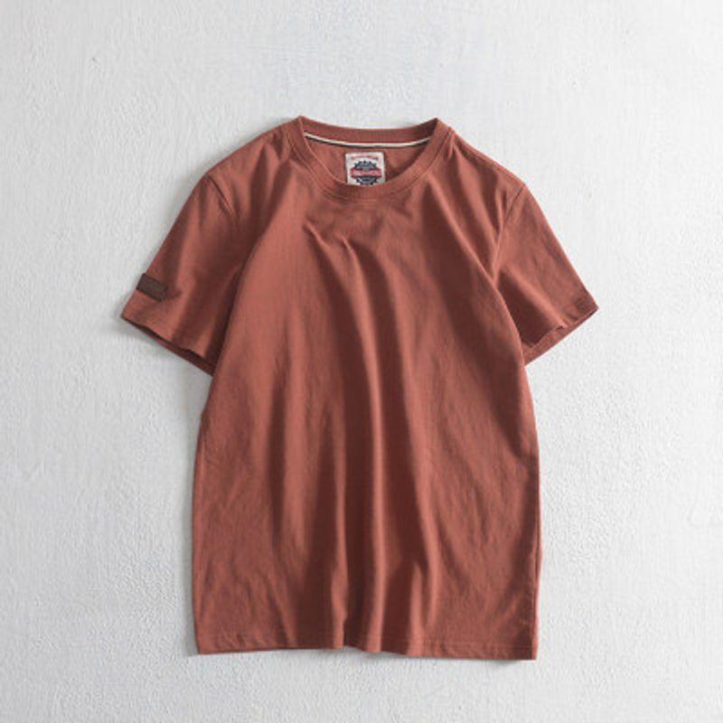 Export Short Sleeve Label Cutting Original Order Men's 100% Cotton T-shirt