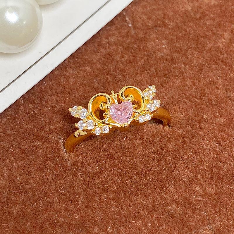 Mittelalterlicher Vintage Geometrischer Mikro-Inlay Personalisierter Öffnungsring Damenmode Retro Kalter Wind Nischendesign Ring