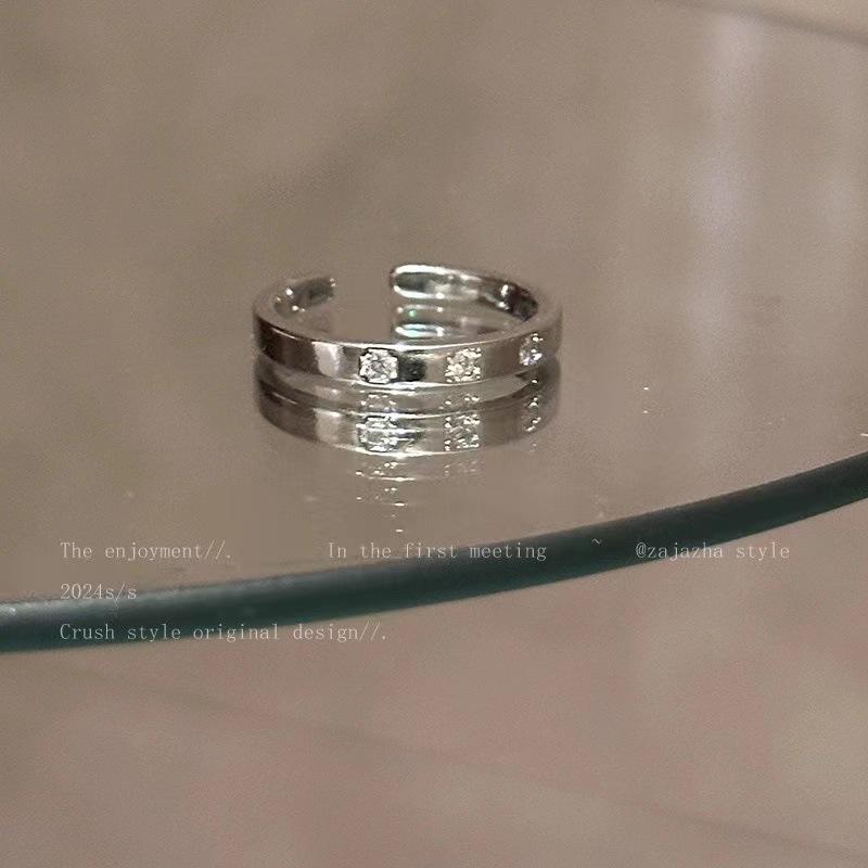 Bague ouverte polyvalente style coréen: Tempérament Élégant, Design de Personnalité Simple pour Femmes et Couples