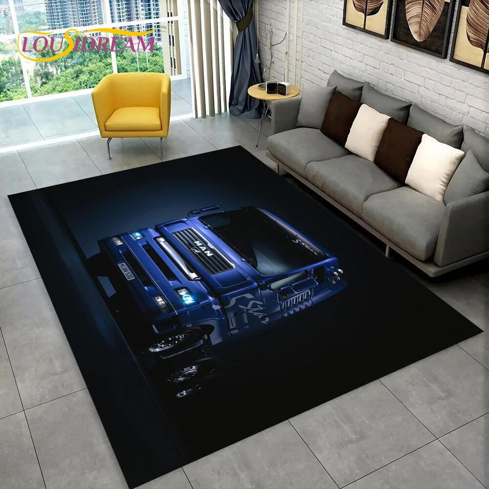 Latest MAN Truck Lorry 3D Printing Rug Carpet for Living Room Bedroom Home Decor,Floor Mat Non-slip Decoration for Sofa Doormat
