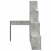L shaped Desk with Shelf Concrete Grey 101.5 x 149.5 x 149.5 cm
