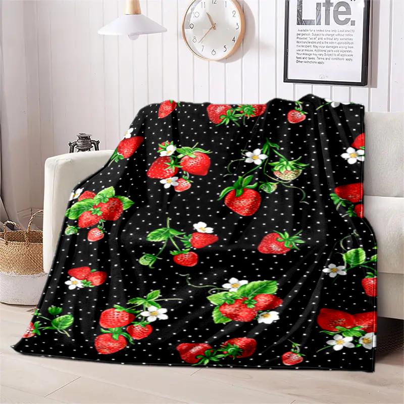 

1PC Food Elements printed blanket, all season lightweight home office outdoor nap multifunctional blanket A3 80cm x 120cm