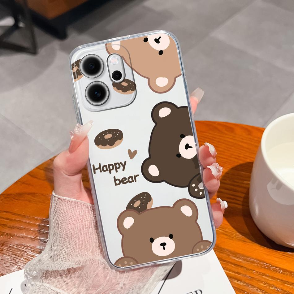 For Oppo Reno 14F 5G Phone Case Leisure Style Patterns Soft Silicone TPU Transparent Lightweight Cover For Oppo Reno14 F Capa