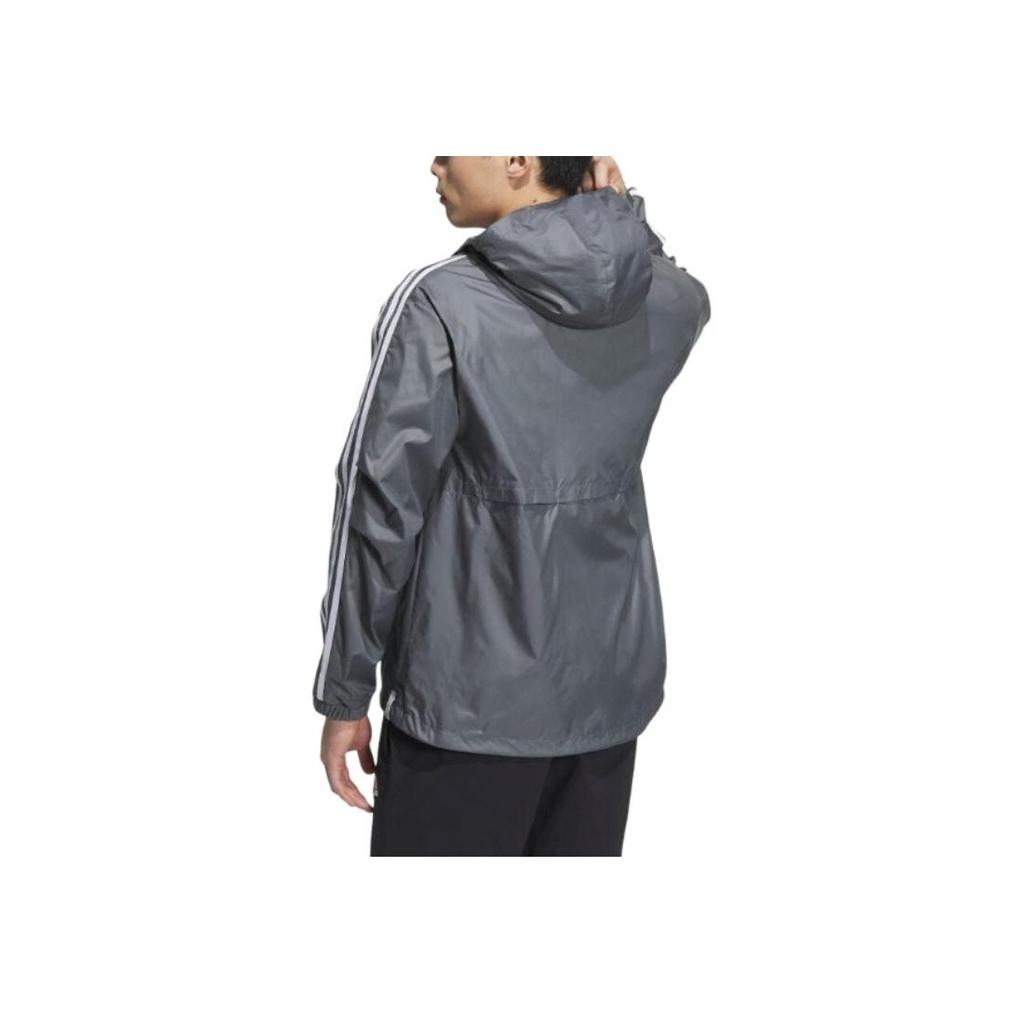 Adidas Drei Streifen Kapuzen-Zip-Jacke Herren Jacken Grau JF3955