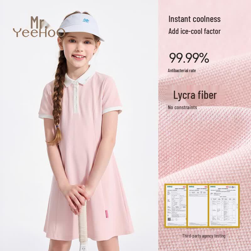 YEEHOO Little Ice Cream Girls' Cool-Touch Polo Dress