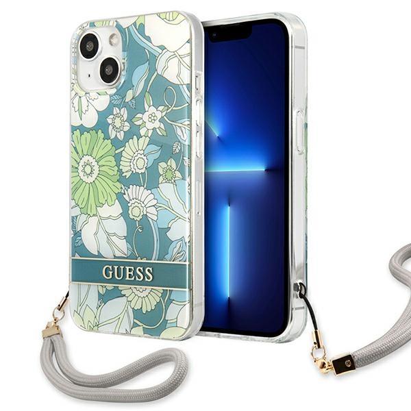 Guess Guhcp13Mhflsn Iphone 13 / 14 / 15 6.1 Zielony/Green Hardcase Flower Strap