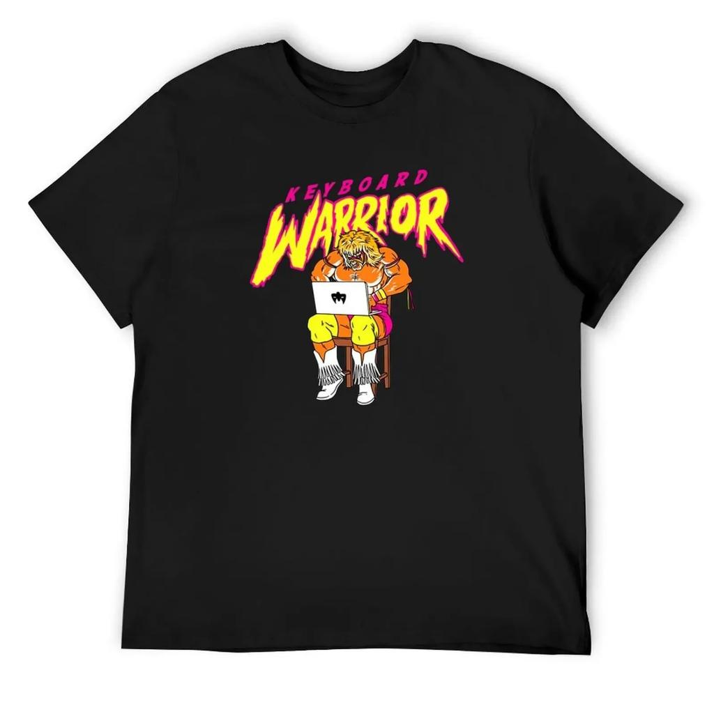 KEYBOARD WARRIOR T-Shirt Aesthetic Clothing Sports Fans Customizeds Workout Shirts for Men