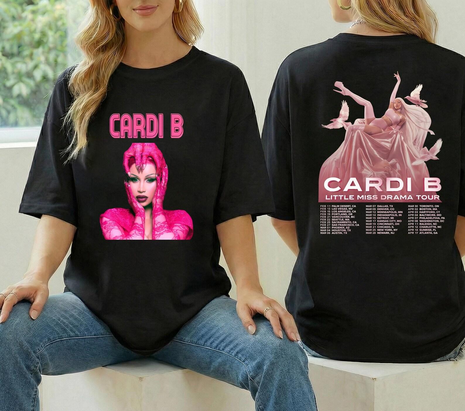 2026 Cardi B Little Miss Drama Tour T-Shirt, Cardi B Graphic Shirt, Cardi B Fan Gift, Cardi B Concert Merch, Cardi B Am I the Drama Shirt 2XL