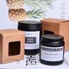 Black Covered Scented Candle Soy Wax Fragrance Retro Ghee Retro Style