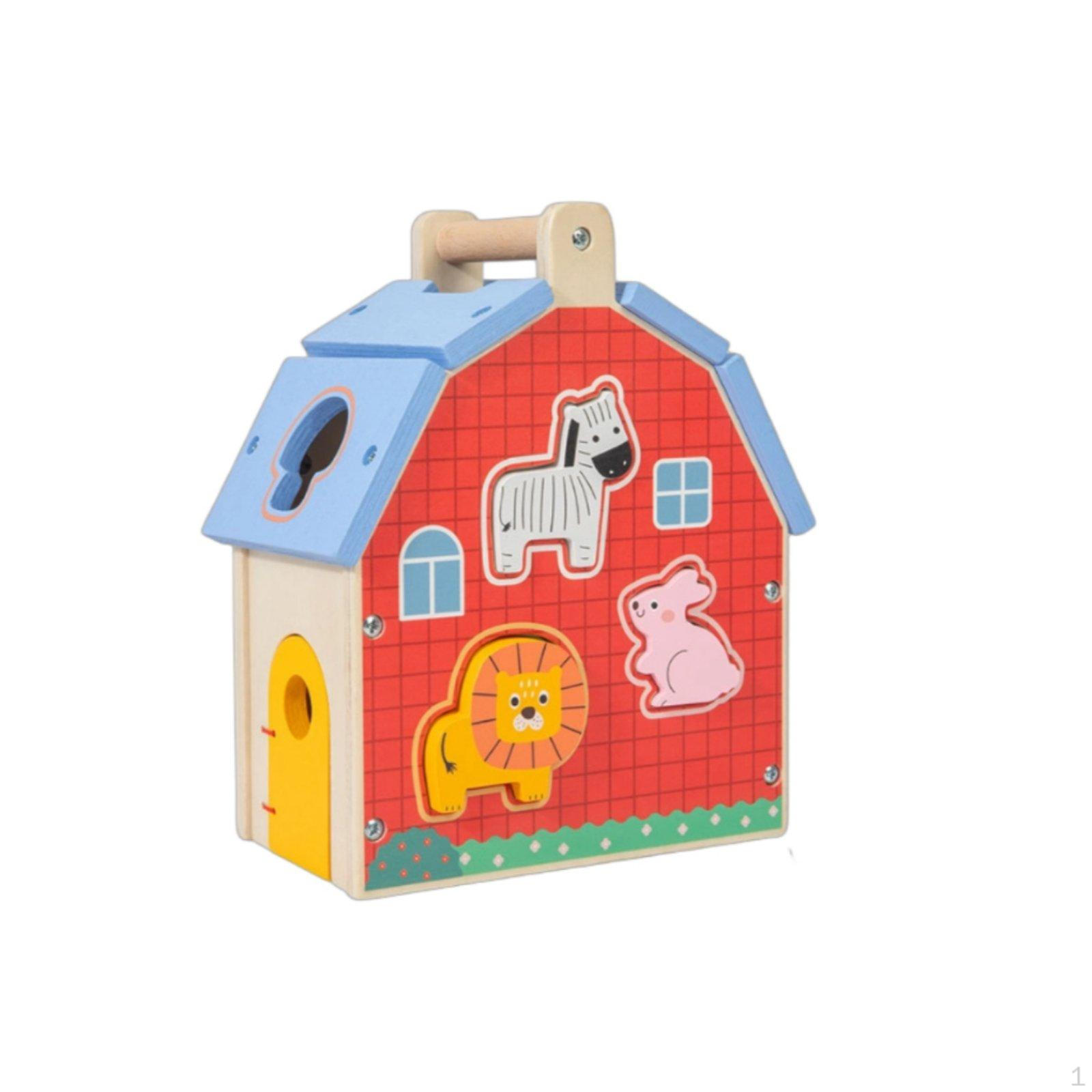 MultiFunctional Activity Block Multifunction Wooden Cube All in Single Bead Maze Box for