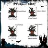 4 Stück Halloween Dekoration Baum Kreative Harz Niedliche Ornamente Gruselig für Terrasse