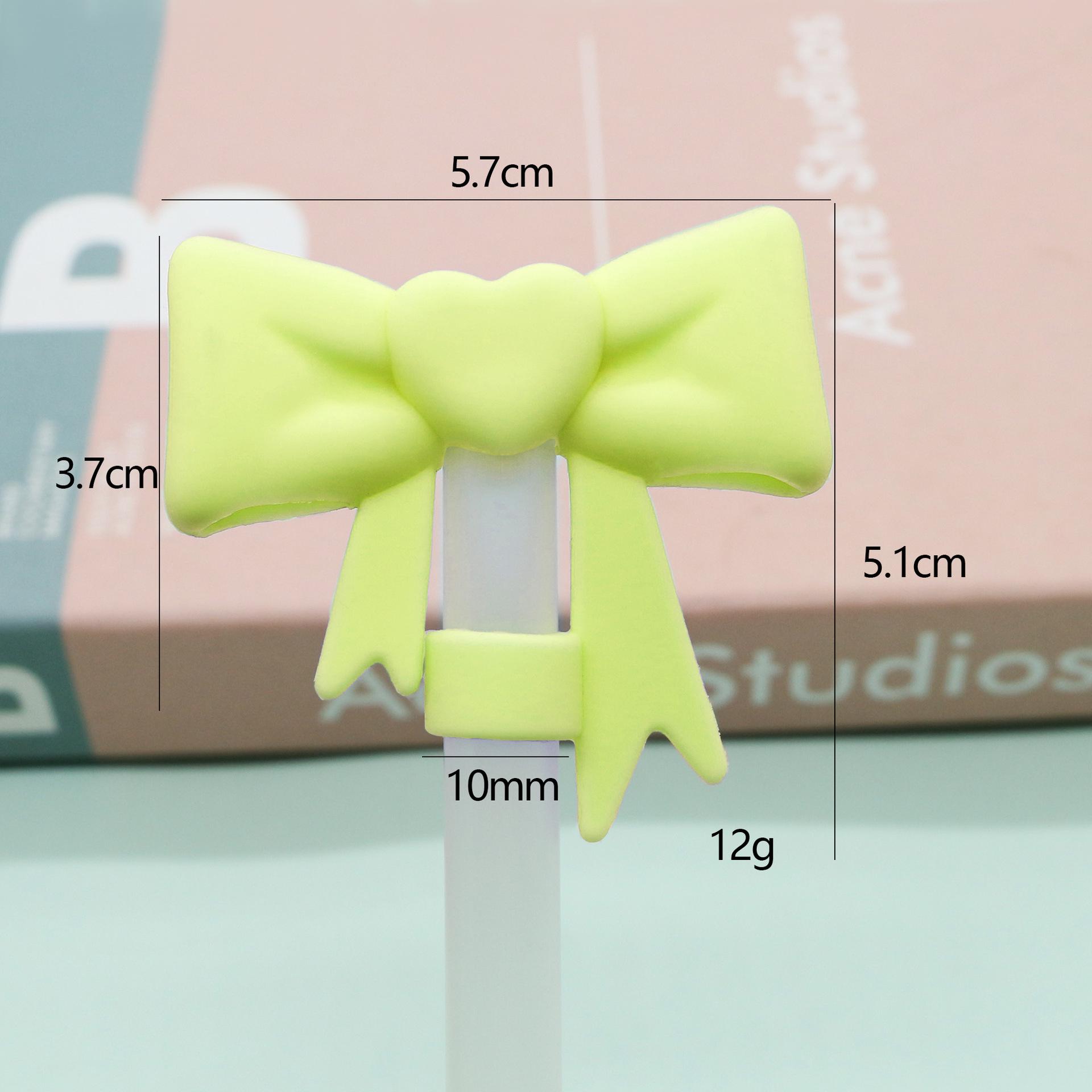Silicone Bow Tie Straw Cap & Dust Cover for 10mm Straw Without Straw
