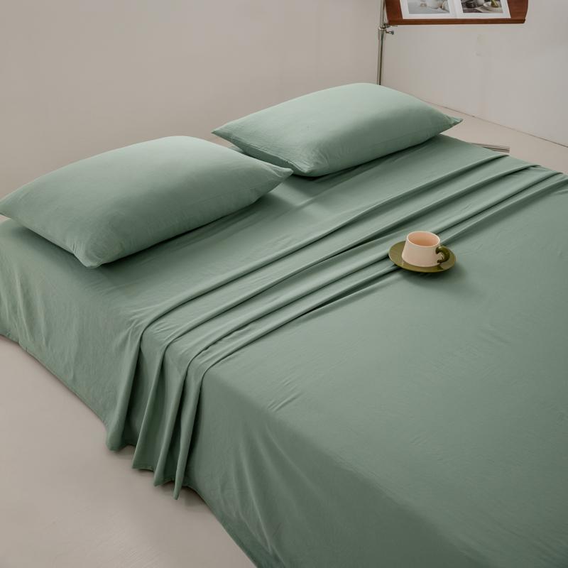 

1 шт простыня для односпальной двуспальной кровати размера «king-size» и «queen-size» простыни из стираного хлопка однотонные постельные принадлежности мягкие дышащие простыни 230x250cm 1pc
