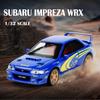 Simulation 1/32 Subaru Impreza Rally Edition Alloy Sports Car Model Ornament Toys Children Boy Diecast Toy Vehicle Home Decor