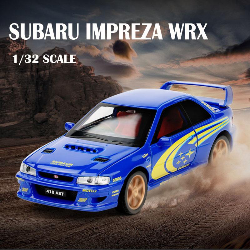 Simulation 1/32 Subaru Impreza Rally Edition Alloy Sports Car Model Ornament Toys Children Boy Diecast Toy Vehicle Home Decor