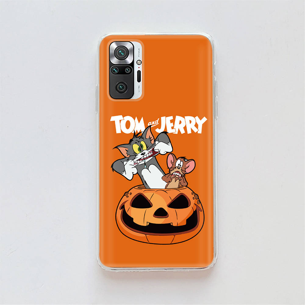 Transparent Case for Samsung A04 A14 A23 A34 A54 M23 M33 M52 M53 Realme Narzo 50 50I 50a Prime C35 C55 C30S 10 9 Pro T-92 Tom Jerry Cat