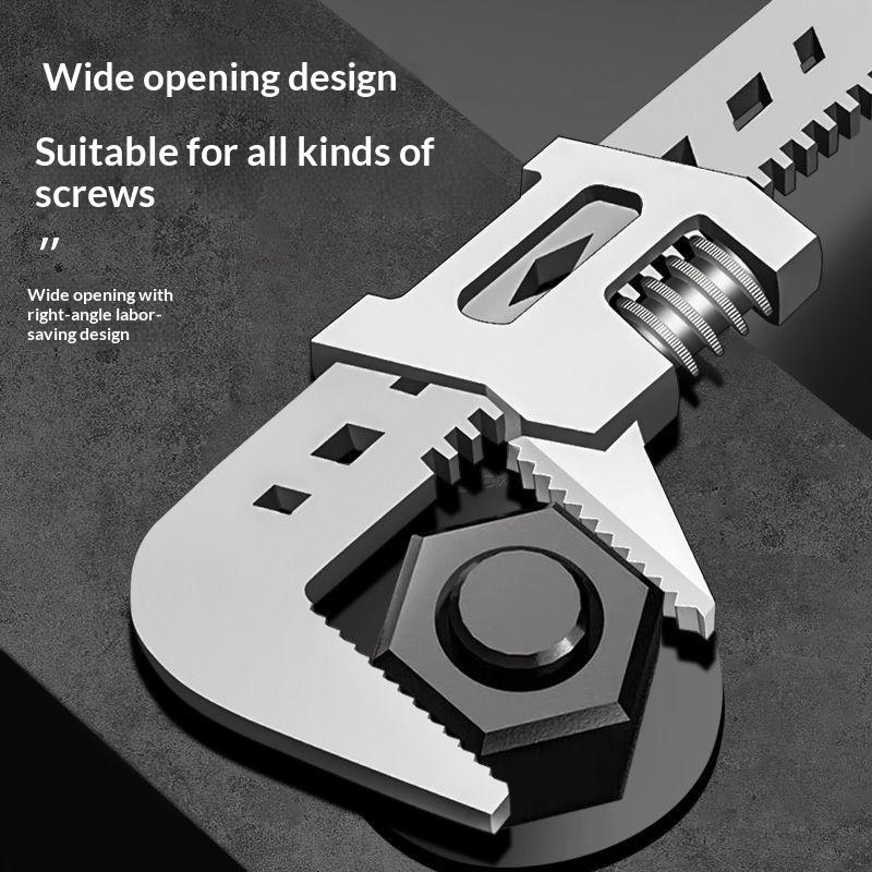 1Pc F-Type Right Angle Wrench Adjustable Spanner Pipe Wrenches Wide Jaw Opening Wrench F Type Wrench Movable