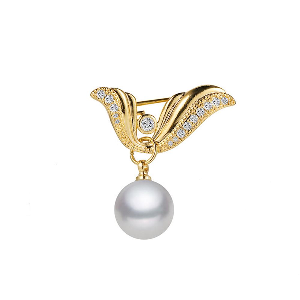 Fashion Imitation Pearl Pendant Brooches Anti-Light Exposed Clothing Safety Pin For Women Sweater Cardigan Decor