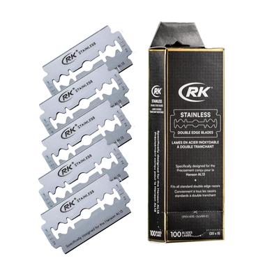 RK Stainless Steel Razor AL13 Replacement Blades of [Authentic/Manufacturer's Warranty] (Pack 100)