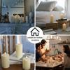 White Flameless Pillar Candles, Battery Operated Wax Candles with Remote, Flat Top Flickering Flameless Candles, LED Candles for Home, Wedding, Party