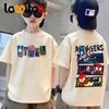 T-shirt Clothing, Children's Animation Trend, Cute Cartoon Superhero Short Sleeved Pattern, Relaxing and Comfortable