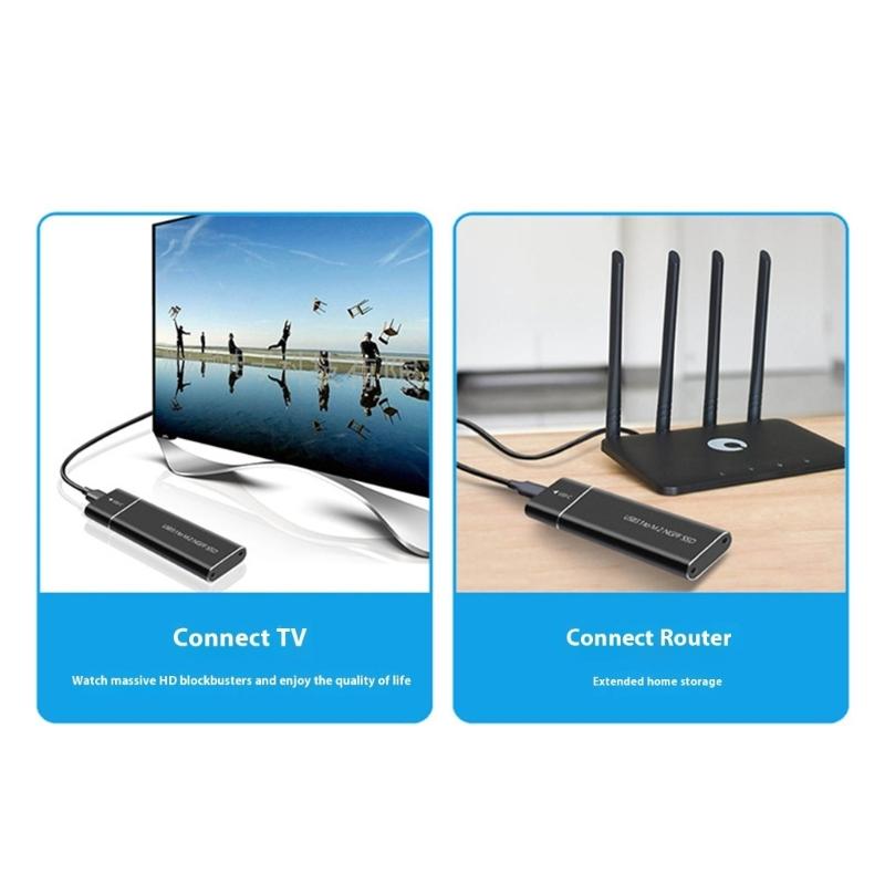 M.2 Hard Drive Enclosure USB 3.1 Type C 5Gbps Enclosure Case Support for 2230/2242/2260/2280 Enclosure Accessories