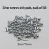 Golden, Silver, and Black Self-Tapping Wide Head Screws with Washers