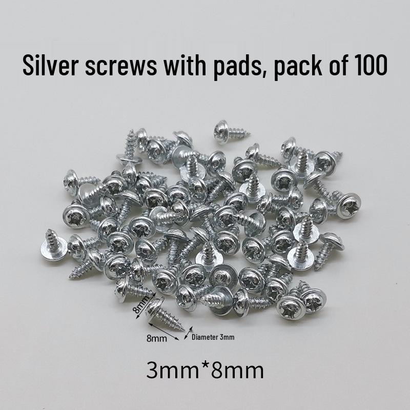 Golden, Silver, and Black Self-Tapping Wide Head Screws with Washers
