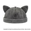 Katzenohr-Dekor Mütze für Erwachsene Teenager Tragbare Mütze ohne Schirm Frühling Sommer Anti-UV-Mütze zum Radfahren
