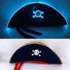 Lighting Up LED Pirate Hat Adult Pirate Hat Halloween Pirate Costume for Men Women Teens Halloween Masquerade Cosplay