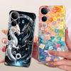 Clear Casing For Vivo V2440 Cover For Vivo V50 Lite 5G Case Cute Cat Fashion Butterfly 2D Painted Soft TPU