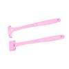 Aplicador de Loción para la Espalda Plegable con Mango Largo Rodillo Rascador de Espalda Portátil Rodillo de Aplicación de Protector Solar Autobrillantador Rosa