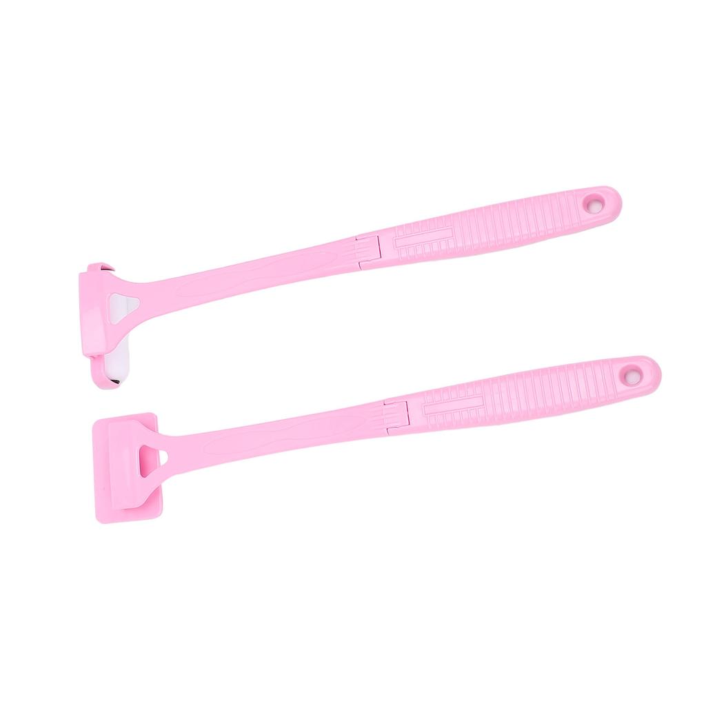 Aplicador de Loción para la Espalda Plegable con Mango Largo Rodillo Rascador de Espalda Portátil Rodillo de Aplicación de Protector Solar Autobrillantador Rosa