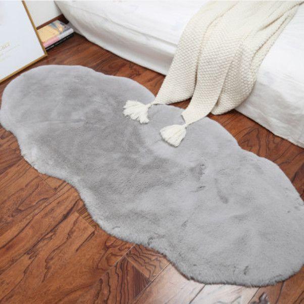 

Противоскользящий прикроватный мягкий напольный коврик, коврики, овальные пушистые плюшевые ковры, украшения для дома, спальни, лохматый 60 * 150cm