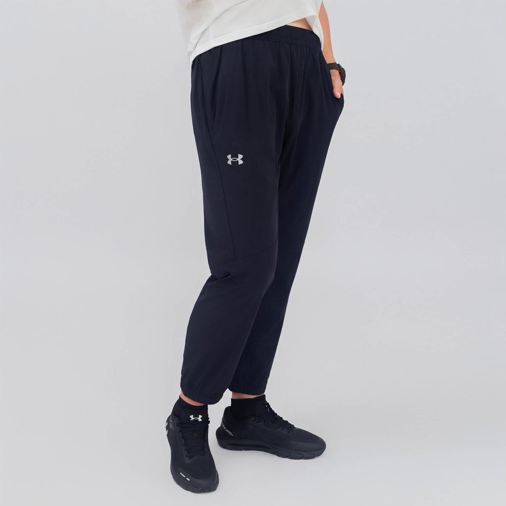 Under Armour Solid Color Woven Comfortable Quick-Dry Casual Pants Unisex bottoms Black 24500701-001
