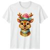 Reindeer Christmas Holiday Unisexs TShirt Unisexs Tee Graphic Unisex Top
