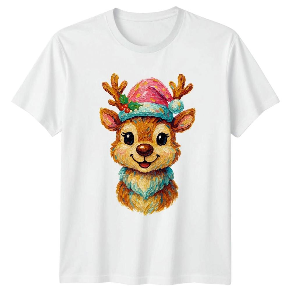 Reindeer Christmas Holiday Unisexs TShirt Unisexs Tee Graphic Unisex Top S