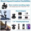 Motorcycle Mount kit for Insta360 X5 X4 X3 X2 RS DJI GoPro Double Clamp Handlebar Selfie Stick for Insta 360 Mount Accessories