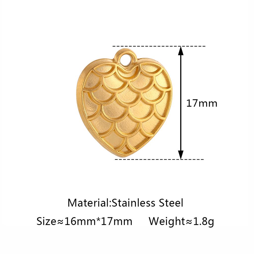 3Pcs Sweet Heart Charms Stainless Steel 3D Lucky Sacred Heart Pendants Handmade Jewelry Making Accessories DIY Necklace Earrings