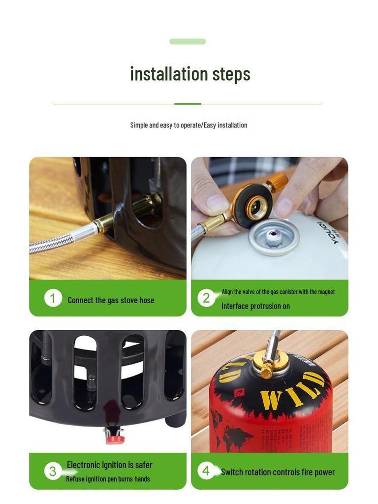 Nine-Head Portable Outdoor Gas Stove for Camping and Picnics
