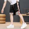 Summer Men's Embroidery Shorts Men Streetwear Hip Hop Straight Leg Short Pants Casual Sports Five-Point Pants Male