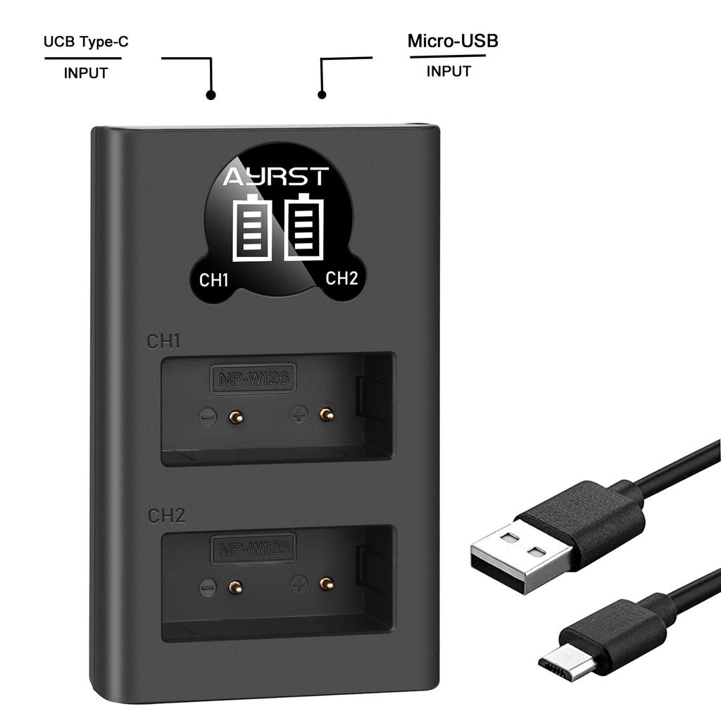 For Fuji NP-W126 NP W126 NP W126S Battery Charger For Fuji Fujifilm HS35 HS33EXR HS30 EXR XA1 XE1 X-Pro1 XM1 X-T10 Camera